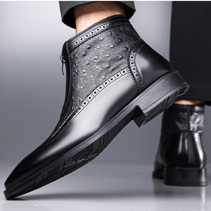 Belmont Ostrich Leather Boots