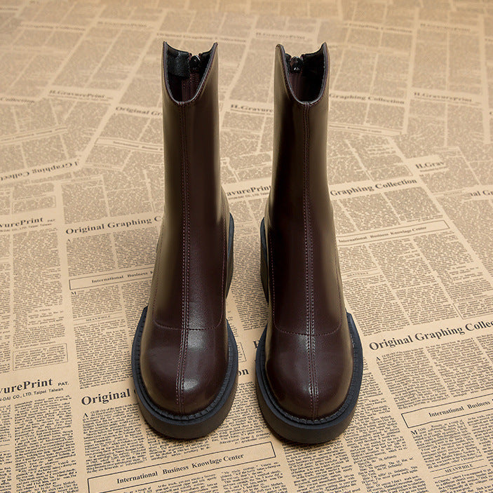 Victoria Chunky Heeled Chelsea Boots