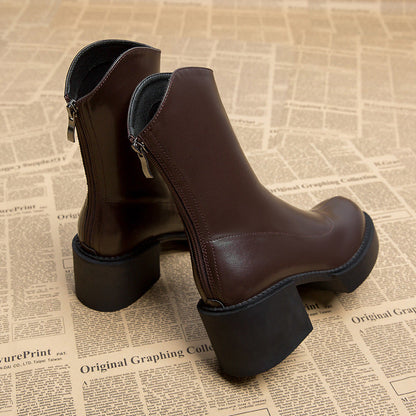 Victoria Chunky Heeled Chelsea Boots