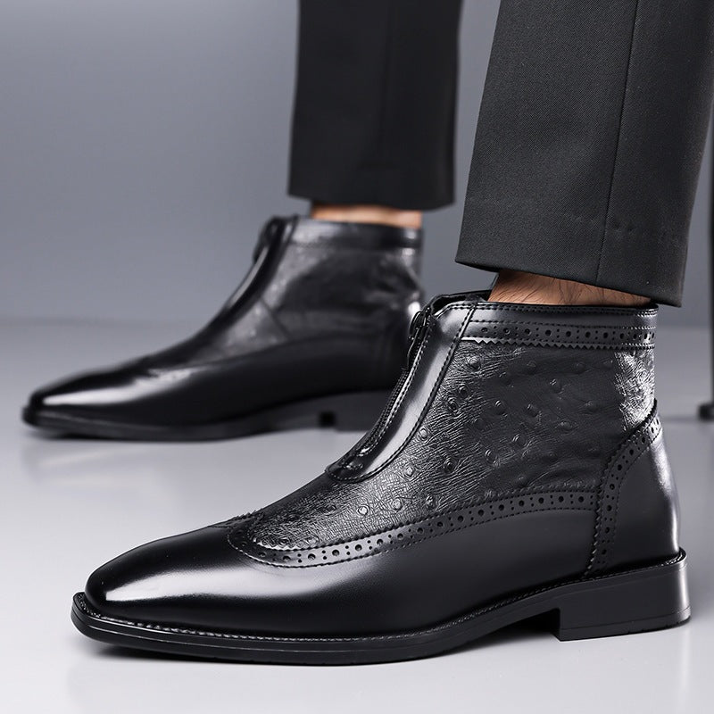 Belmont Ostrich Leather Boots