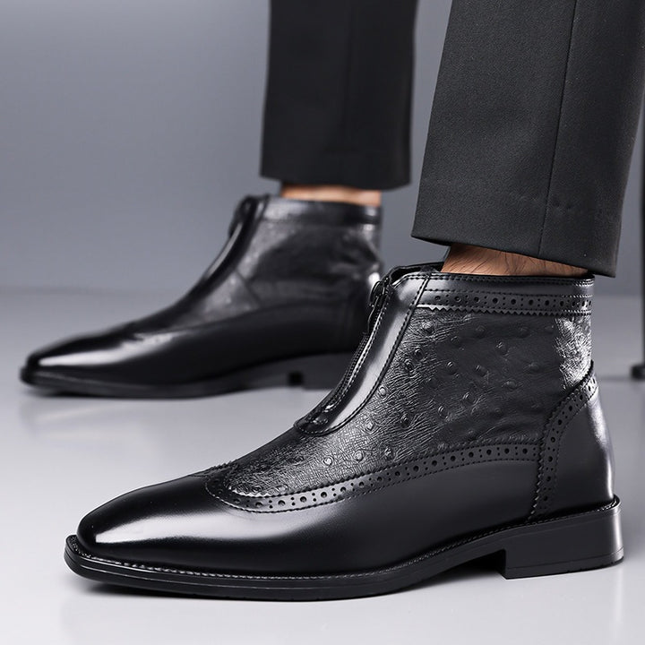 Belmont Ostrich Leather Boots