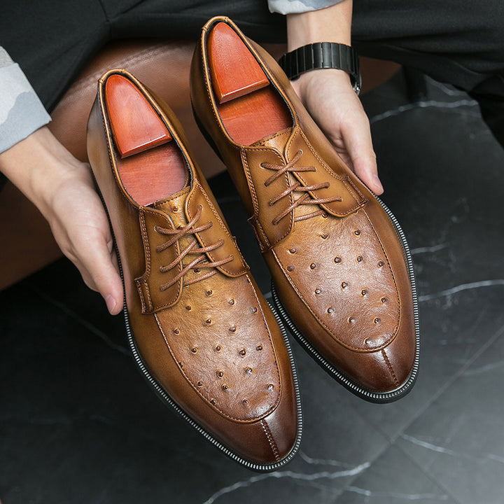 Lusso Ostrich Leather Dress Shoes