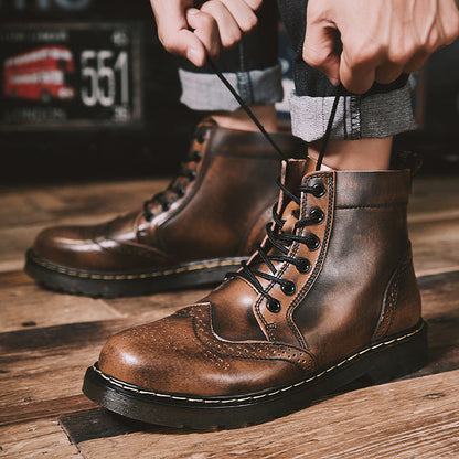 Apollo Leather Brogue Boots