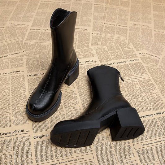 Victoria Chunky Heeled Chelsea Boots