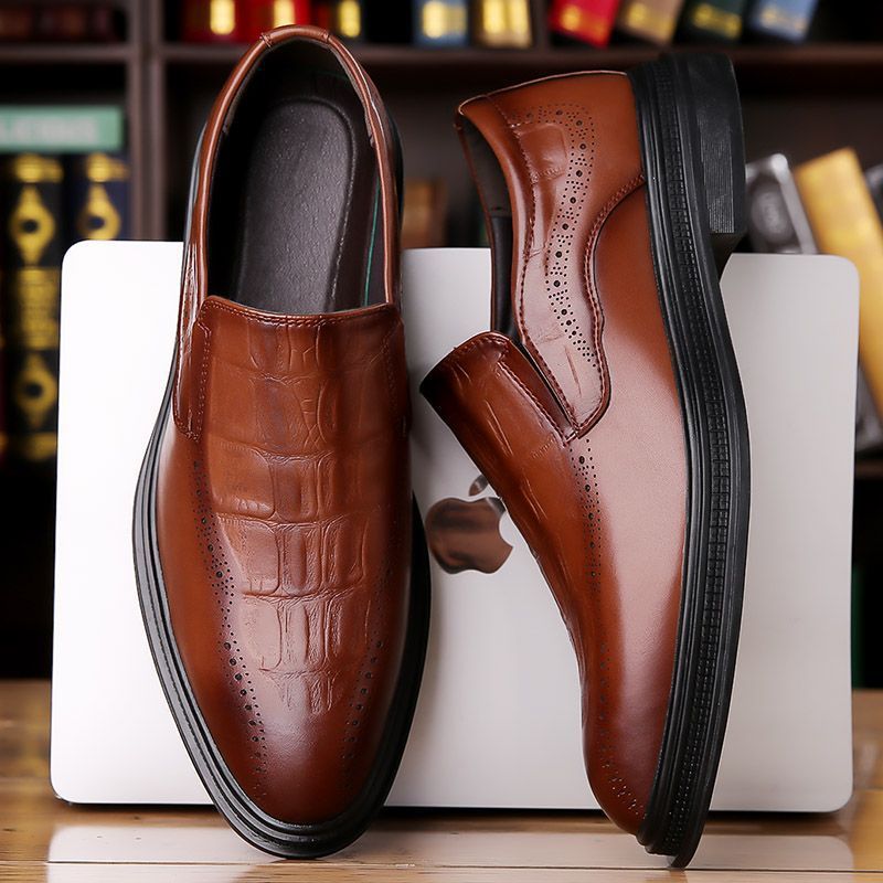 Giorgio Leather Brogue Loafers
