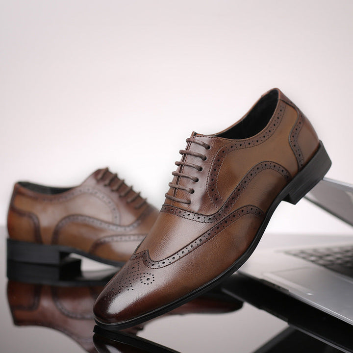 Oxford Leather Brogue Dress Shoes