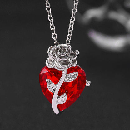 Scarlet Roseheart Necklace