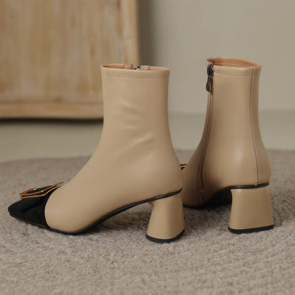 Bianco Leather Boots