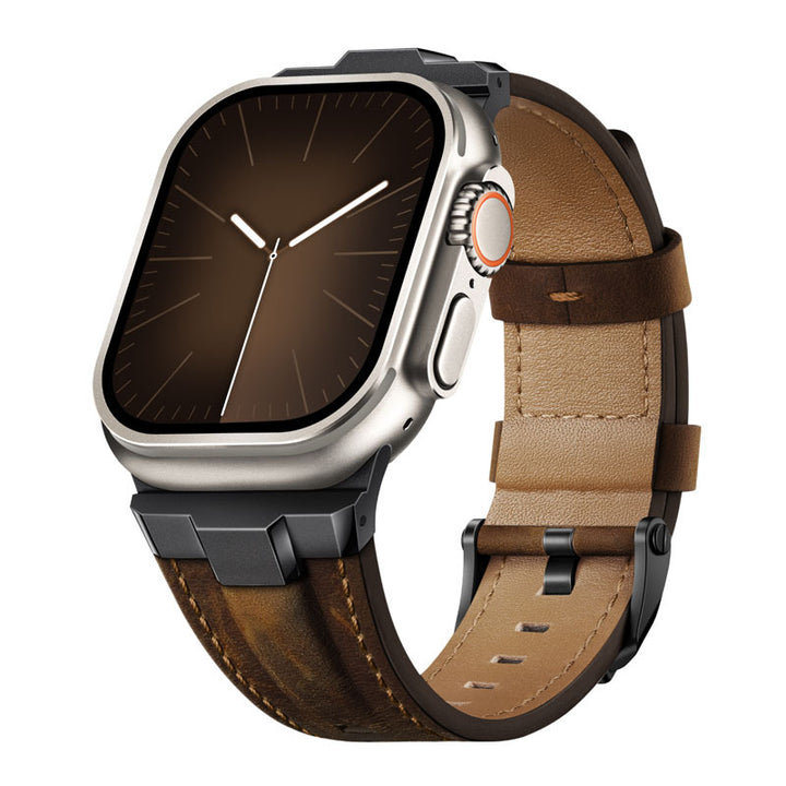 TitaniumEdge Leather Apple Watch Band