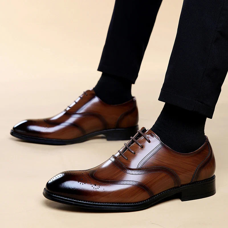 Lucas Leather Brogue Dress Shoes