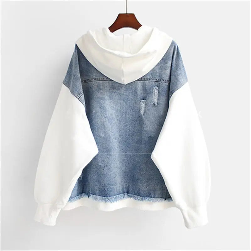 Varsity Denim Hoodie