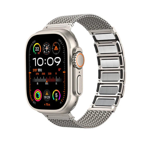 Titanium Braided Stainless Steel Apple Watch Band