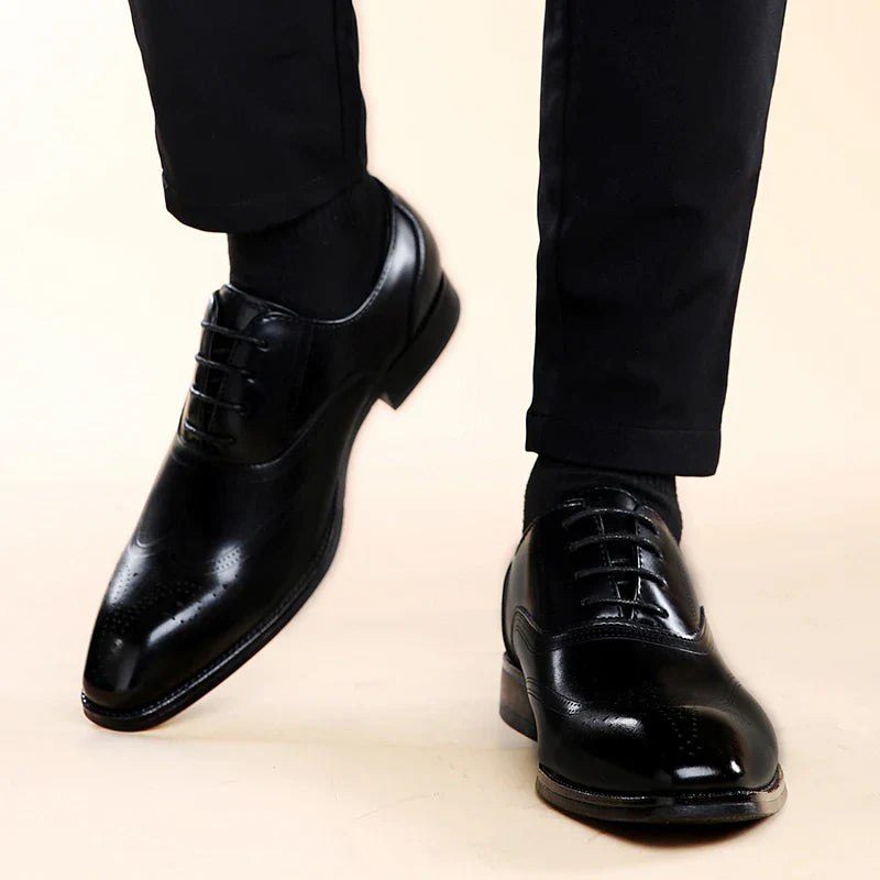 Lucas Leather Brogue Dress Shoes