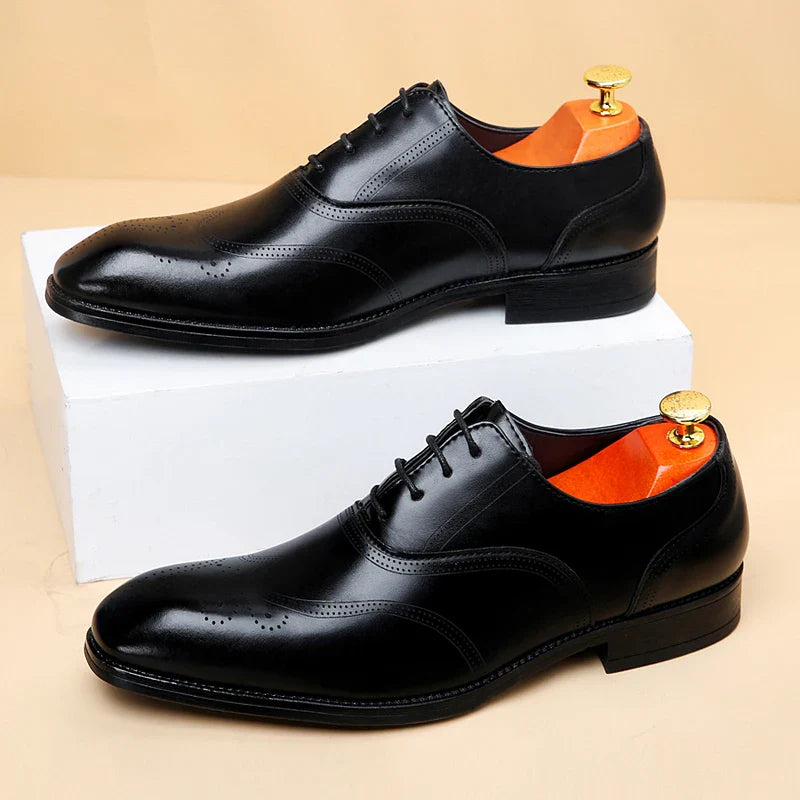 Lucas Leather Brogue Dress Shoes