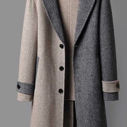 Luciano Two-Tone Wool Overcoat