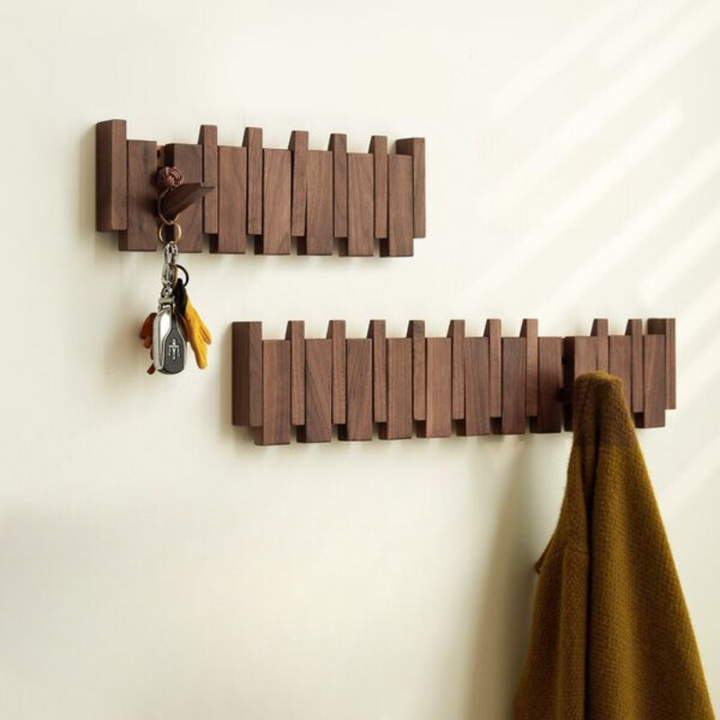 Handcrafted Wooden Piano Key Coat Rack