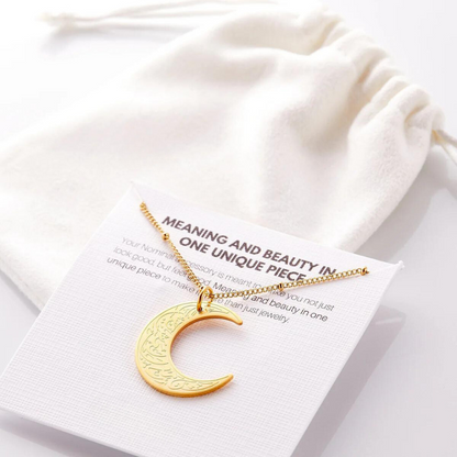 Celestial Harmony Crescent Necklace