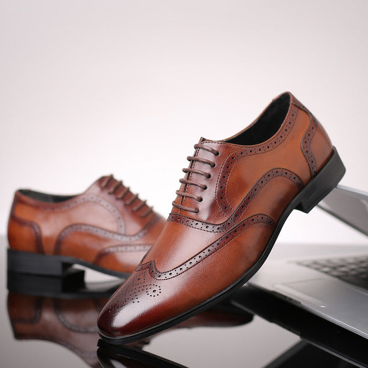 Oxford Leather Brogue Dress Shoes