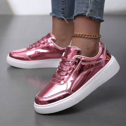 Lustrous Leap Metallic Sneakers