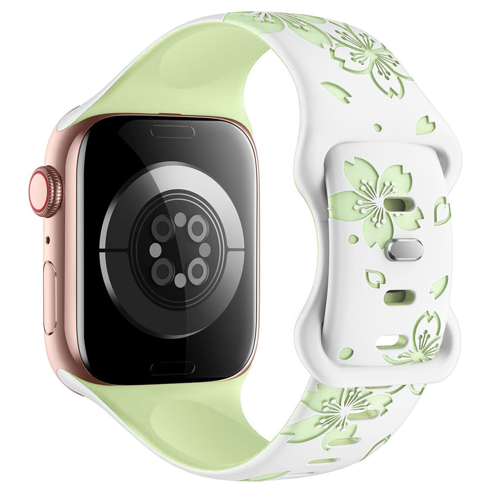 Floral Silicone Apple Watch Band