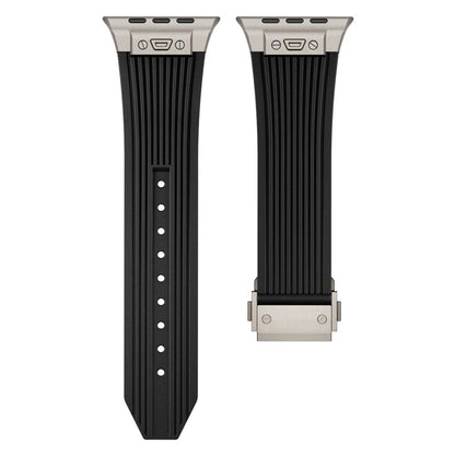 Titanium Streamlined Silicone Apple Watch Band