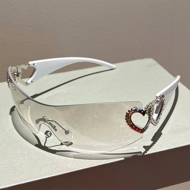 Vogue Heart Rhinestone Sunglasses