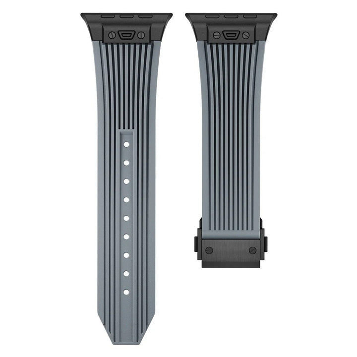 Titanium Streamlined Silicone Apple Watch Band