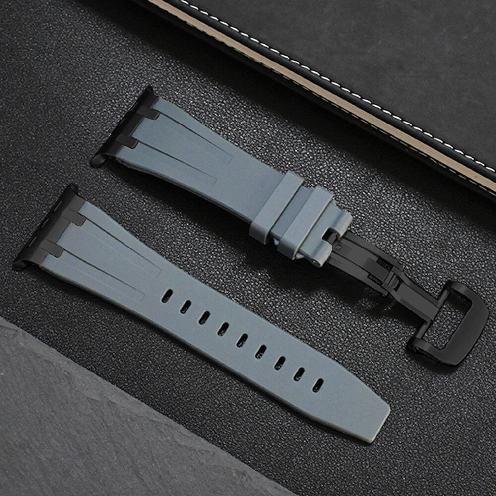 Onyx Titanium Silicone Apple Watch Band