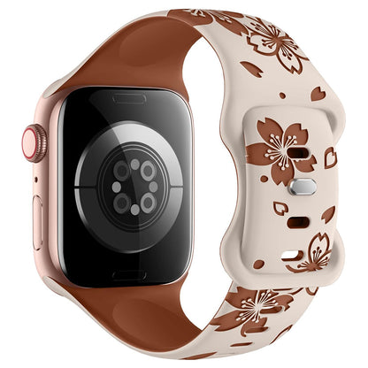 Floral Silicone Apple Watch Band