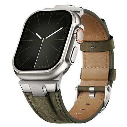 TitaniumEdge Leather Apple Watch Band