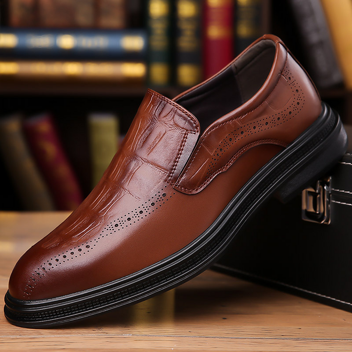 Giorgio Leather Brogue Loafers