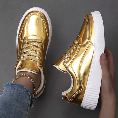 Lustrous Leap Metallic Sneakers