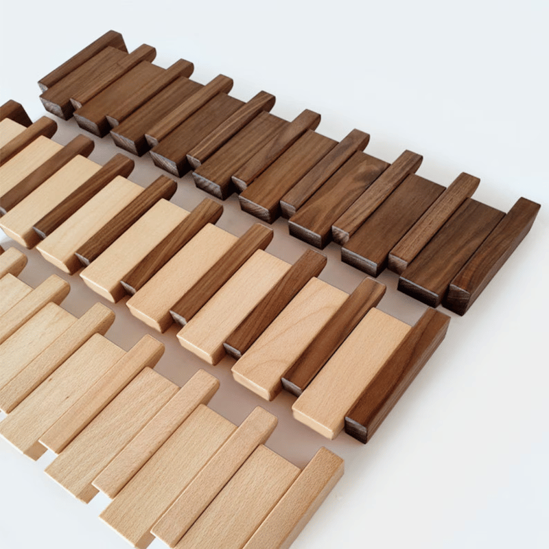 Handcrafted Wooden Piano Key Coat Rack