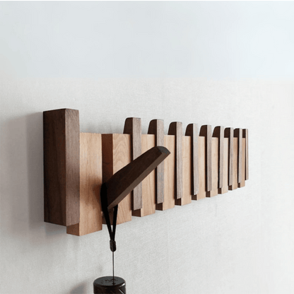 Handcrafted Wooden Piano Key Coat Rack