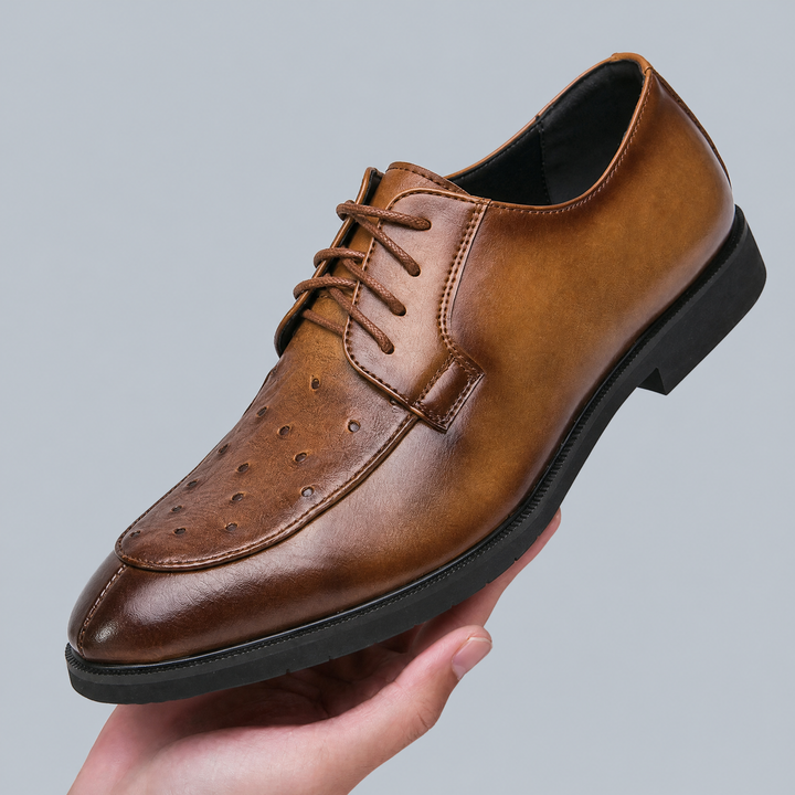 Lusso Ostrich Leather Dress Shoes