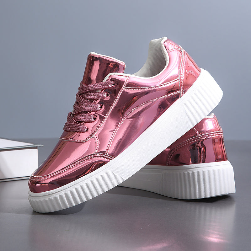 Lustrous Leap Metallic Sneakers